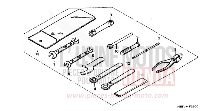 TOOLS for CA125 REBEL BLACK (NH1) from 1997